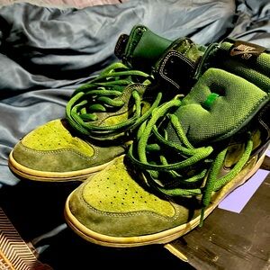 Green sneakers